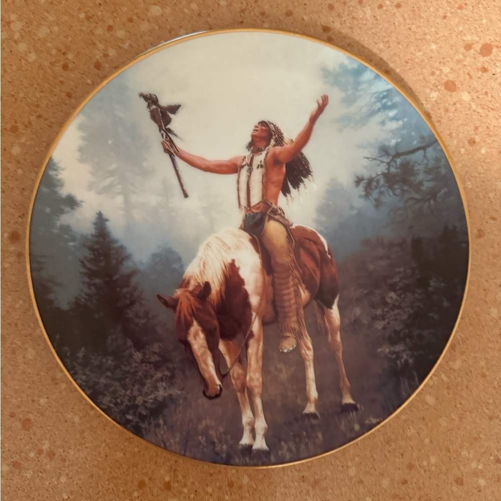Native American Decorative Plate <VINTAGE>